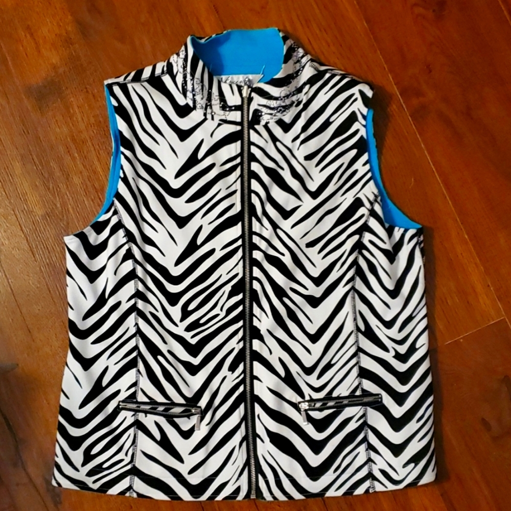 Women's vest, animal print, Vicente Milan NY Paris